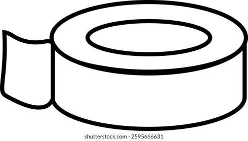 Duct Tape Vector Line Icon