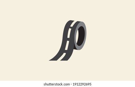 duct tape with way  logo vector icon symbol design graphic illustration