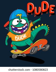 dude,cute vector monster graphics