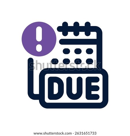 due date duotone icon. Sleek and modern vector icon for websites, mobile apps, marketing materials, and corporate design. Fully scalable and ready to use.