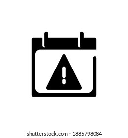 Due date glyph line Icon. calendar and date vector illustration on white background