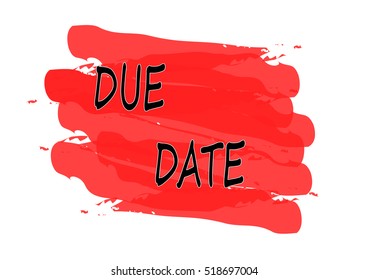 due date vector card