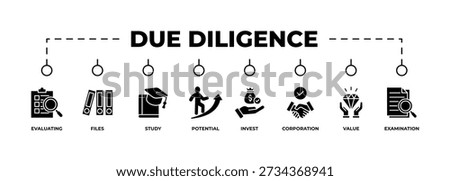 Due diligence banner web icon vector illustration concept with icon