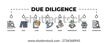 Due diligence banner web icon vector illustration concept with icon