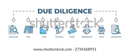 Due diligence banner web icon vector illustration concept with icon