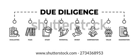 Due diligence banner web icon vector illustration concept with icon