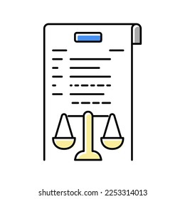 due diligence color icon vector. due diligence sign. isolated symbol illustration