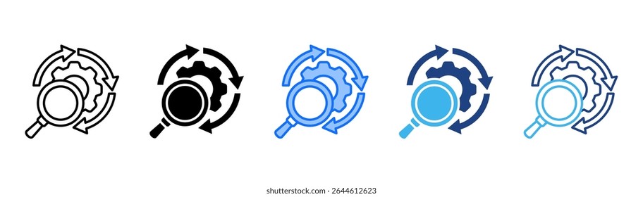 Due Diligence icon set multiple style collection