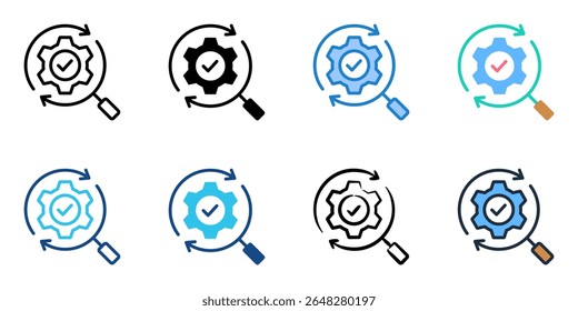 Conjunto de iconos de diligencia debida colección de estilo múltiple 

