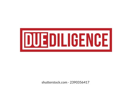 Ilustración vectorial del sello de caucho de Diligencia debida sobre fondo blanco. Sello de caucho de Diligencia debida