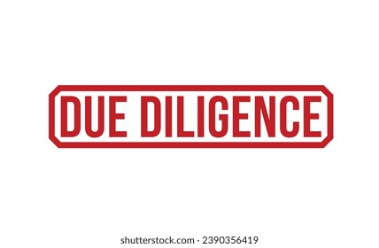 Ilustración vectorial del sello de caucho de Diligencia debida sobre fondo blanco. Sello de caucho de Diligencia debida