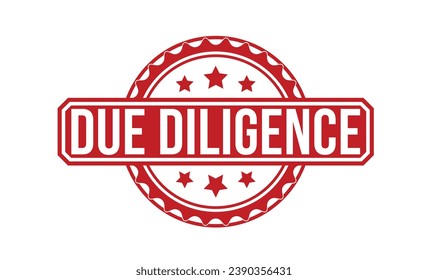 Due Diligence stamp red rubber stamp on white background. Due Diligence stamp sign. Due Diligence stamp.