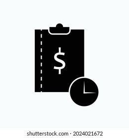 Due Icon. Payment Limit Symbol  - Vector.