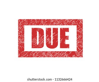 Due red stamp