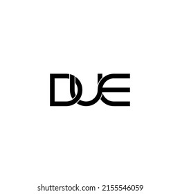 due typography letter monogram logo design
