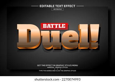 Duel 3D editable text effect template