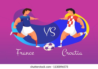 A duel of football teams. A clash between Croatia and France.