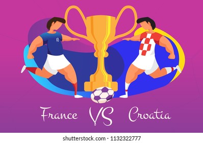 A duel of football teams. A clash between Croatia and France.