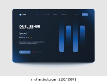 Duel Sense Wireless Controller landing page template