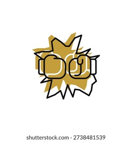 duel vector icon. flat sign for mobile concept and web design. Symbol, logo illustration. Vector graphics