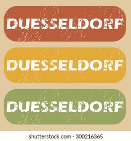 Duesseldorf on colored background