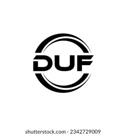 DUF Logo Design, Inspiration für eine einzigartige Identität. Modernes Eleganz und kreatives Design. Markieren Sie Ihren Erfolg mit dem Markieren dieses Logos.