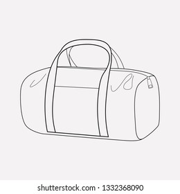 gym bag drawing