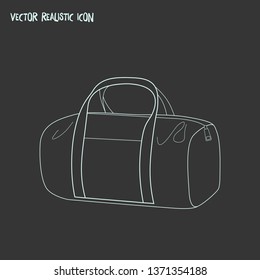 Duffel bag icon line element. Vector illustration of duffel bag icon line isolated on clean background for your web mobile app logo design.