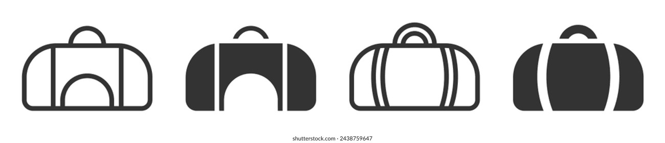 Duffel bag icon. Vector illustration.