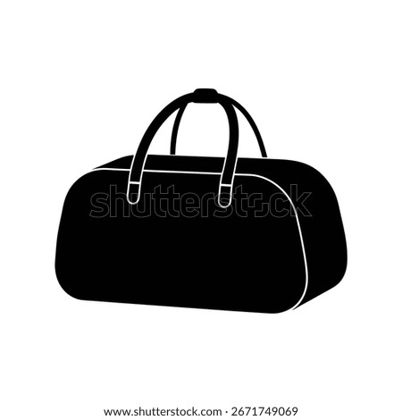 duffel bag silhouette vector art illustration