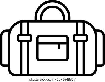 Duffel bag vector icon. Can be used for printing, mobile and web applications.