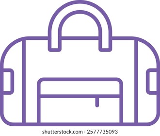 Duffel bag vector icon. Can be used for printing, mobile and web applications.