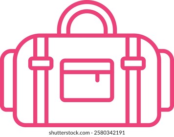 Duffel bag vector icon. Can be used for printing, mobile and web applications.