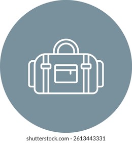 Duffel bag vector icon. Can be used for printing, mobile and web applications.