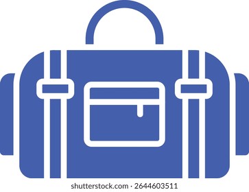 Duffel bag vector icon. Can be used for printing, mobile and web applications.