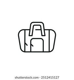 Duffle Bag icon. Simple duffle bag icon for social media, app, and web design. Vector illustration