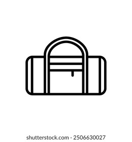 Duffle bag line icon. linear style sign for mobile concept and web design. Sport bag outline vector icon. Symbol, logo illustration. Vector graphics