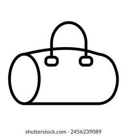 Duffle Bag Vector Line Icon Design
