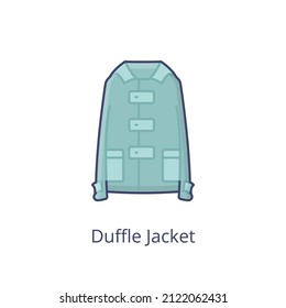 duffle jacket icon in vector. logotype