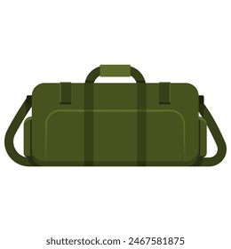 Duffle tote vector cartoon illustration isolated on a white background.