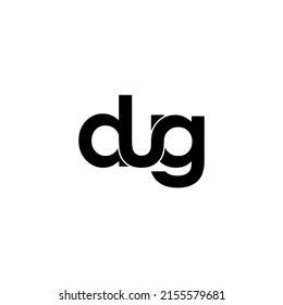 dug typography letter monogram logo design