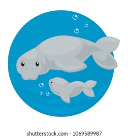 Dugong and Baby