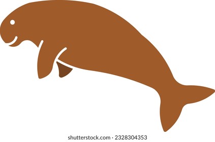 dugong marine animal mammal sea Flat