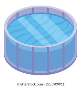 Dugong pool icon isometric vector. Sea baby. Animal water