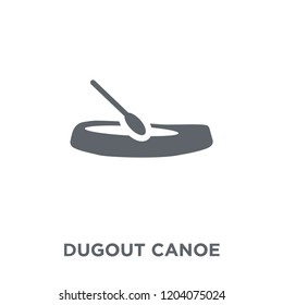 dugout canoe icon. dugout canoe design concept from Transportation collection. Simple element vector illustration on white background.