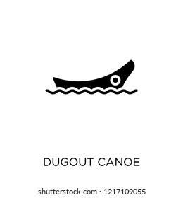 dugout canoe icon. dugout canoe symbol design from Transportation collection.