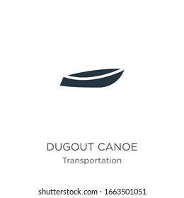 Dugout canoe icon vector. Trendy flat dugout canoe icon from transportation collection isolated on white background. Vector illustration can be used for web and mobile graphic design, logo, eps10