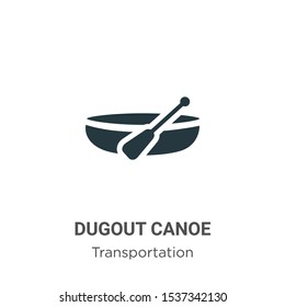 Dugout canoe vector icon on white background. Flat vector dugout canoe icon symbol sign from modern transportation collection for mobile concept and web apps design.