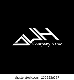 DUH logo design, DUH simple and modern logo. DUH luxurious alphabet design  