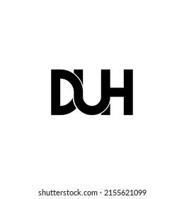 duh typography letter monogram logo design